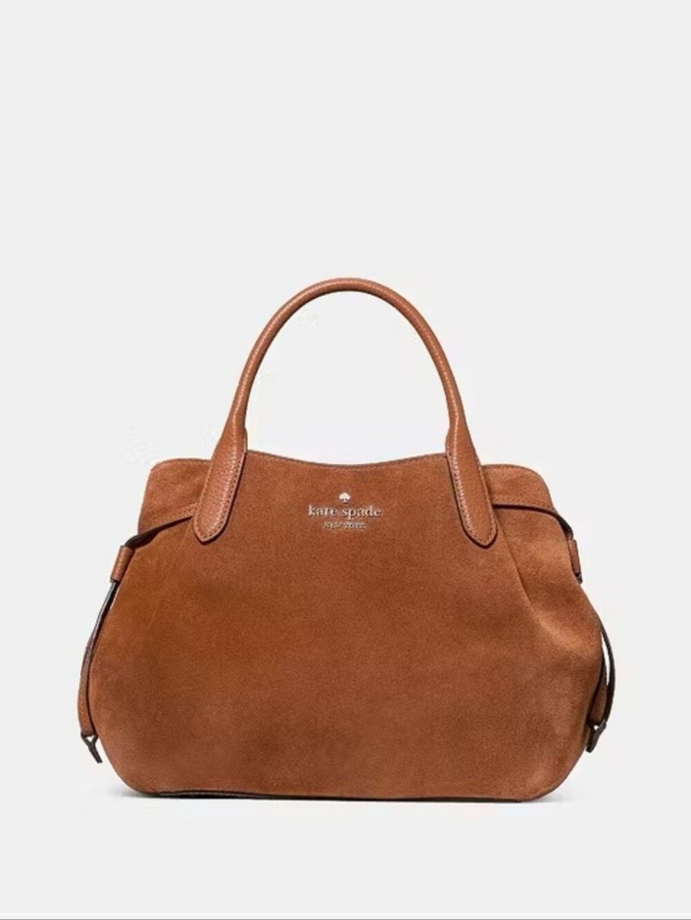 NWT Kate Spade Dumpling Small Suede Warm Gingerbread Satchel Bag